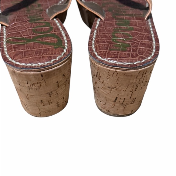 Sam Edelman Tan Brown Wedge Sandals - Picture 4 of 4